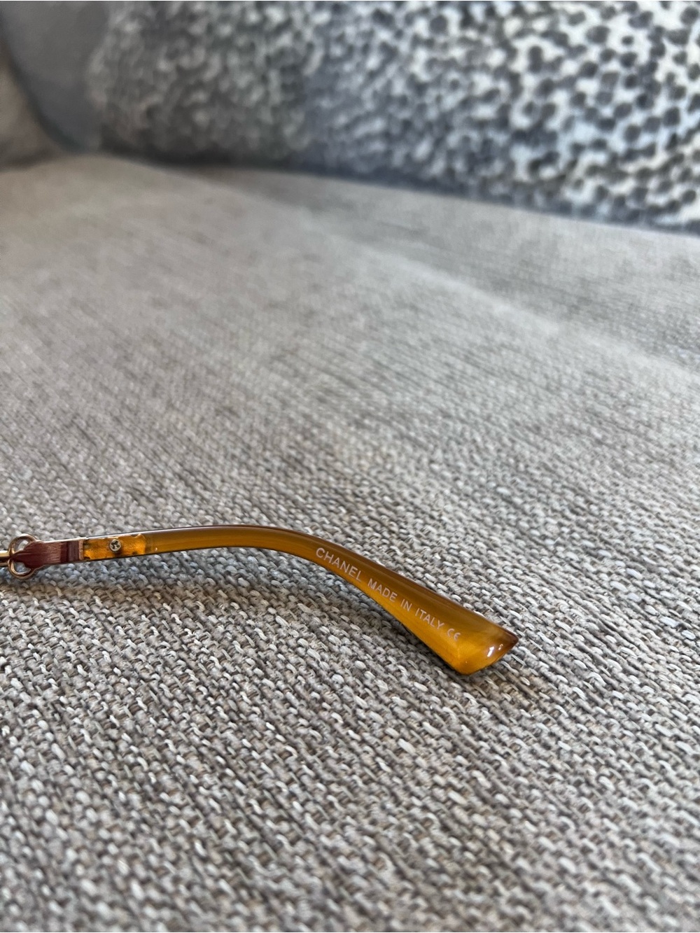 Chanel Tortoiseshell Cat Eye Eyeglasses with Gold Accents - Picture 6 of 7